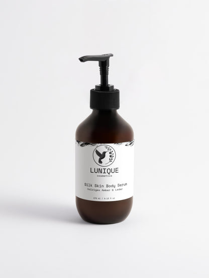 Silk Skin Body Serum, holziges Amber & Leder